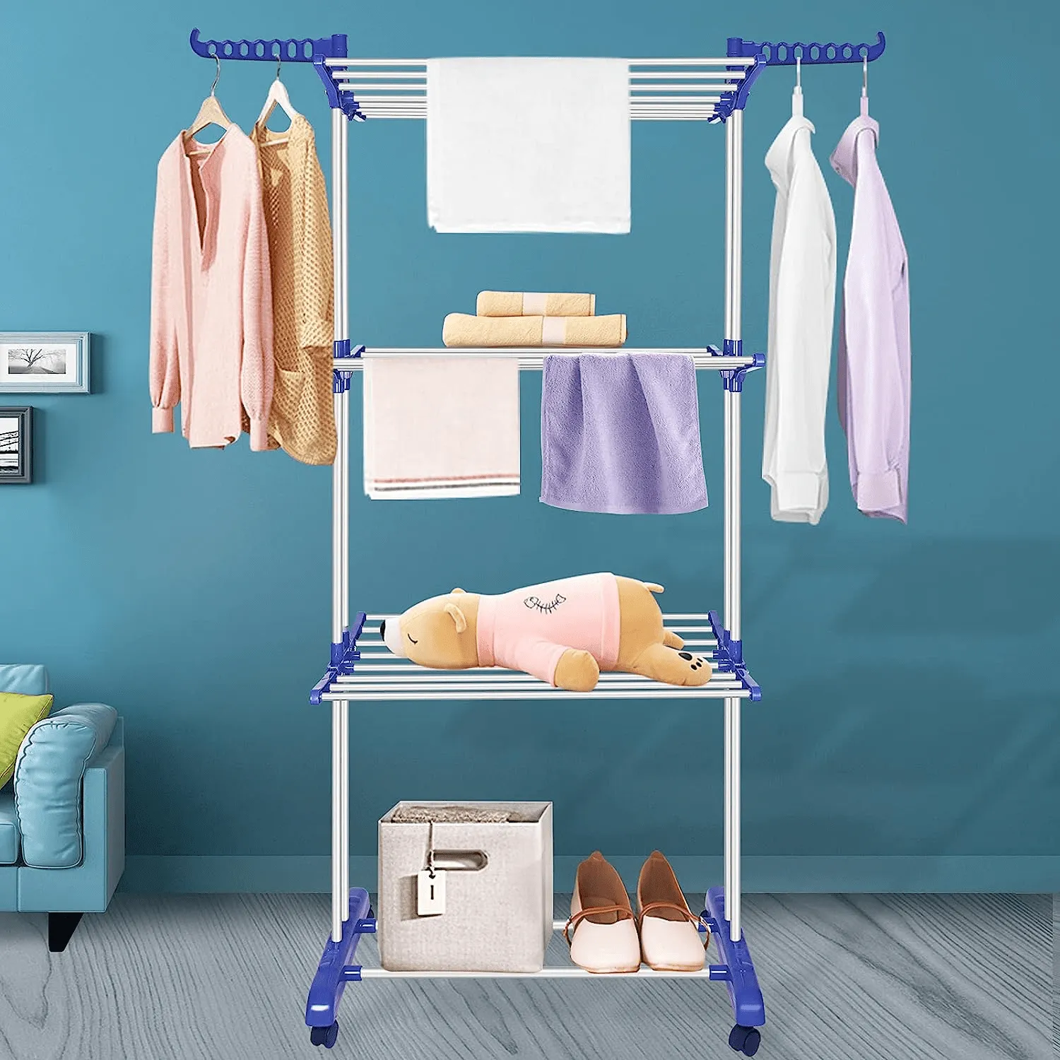 Clothes Drying Rack Folding Clothes Rail