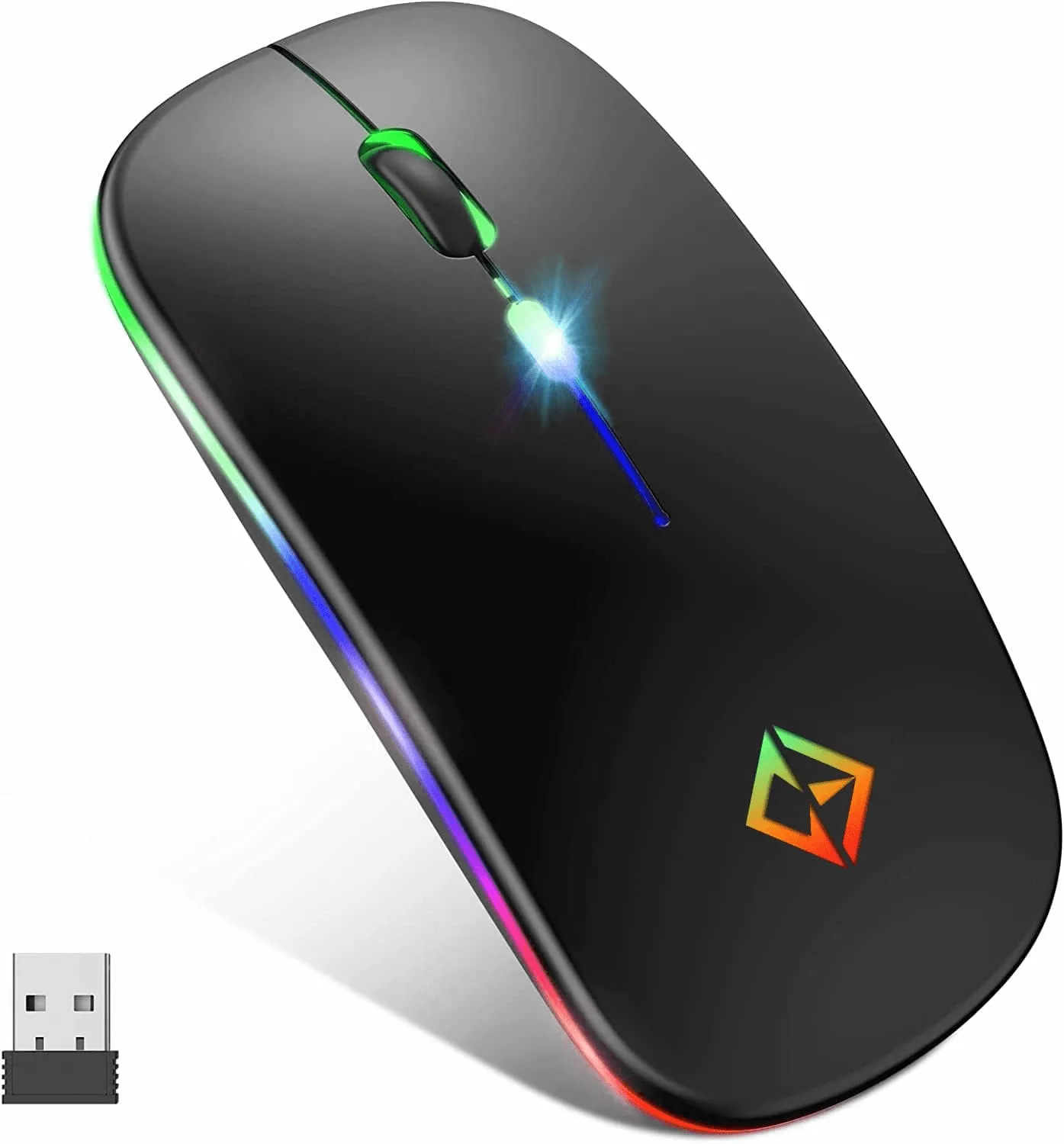 Wireless Optical Mouse Rechargeable Slim Design