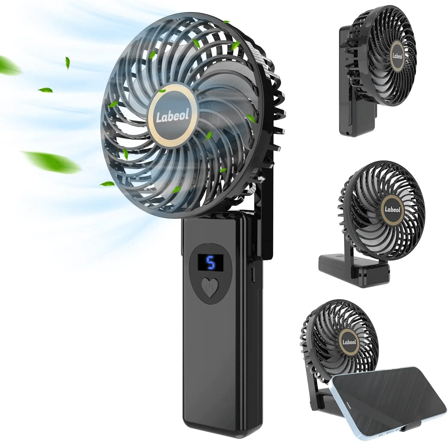 Foldable Mini Fan with USB Rechargeable Battery