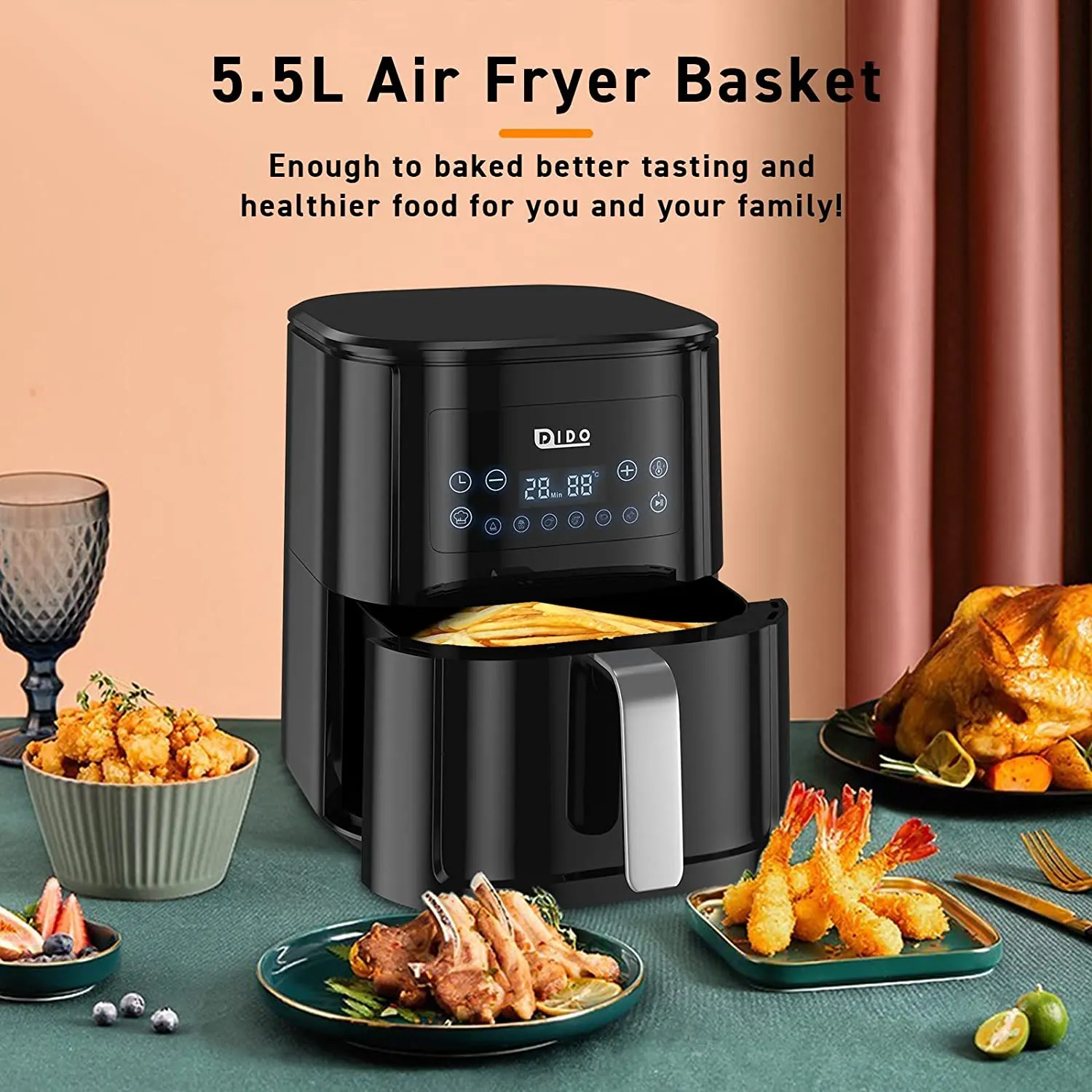 Air Fryers for Home Use with Timer and Temperature digital control
