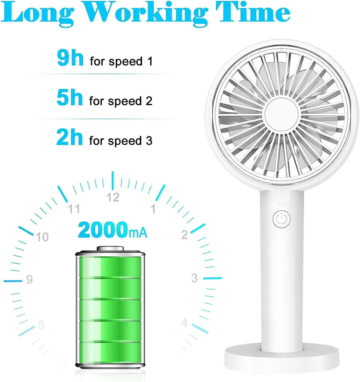 Portable Mini Handheld USB Rechargeable Fan