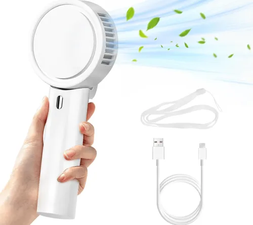 Ultra Quiet Hand Held Fan Rechargeable Battery Operated