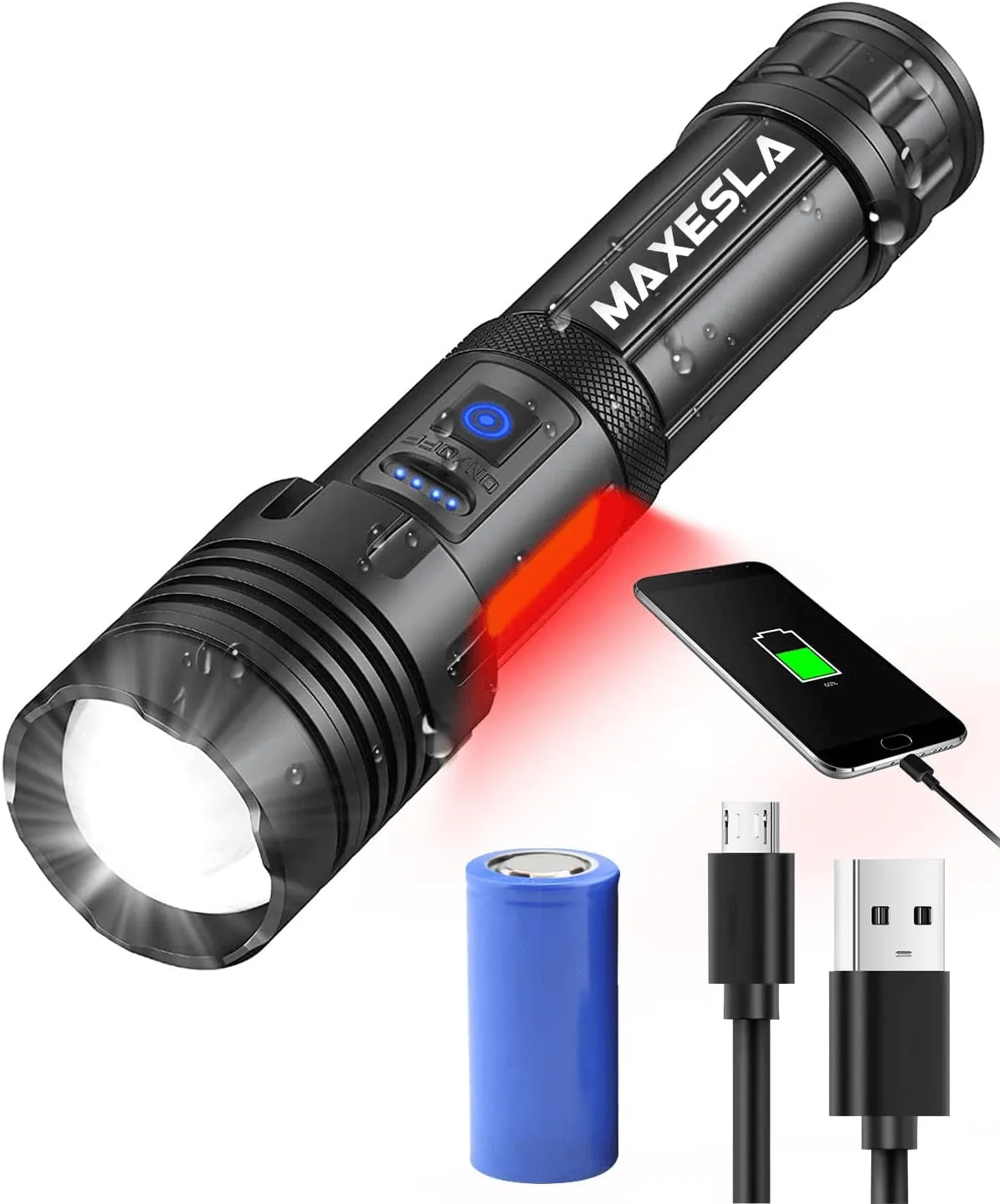 LED Super Bright Rechargeable Torch Battery Powered