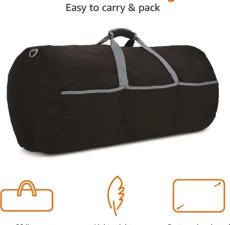 Duffel Bag Collapsible with Top Loop Handle