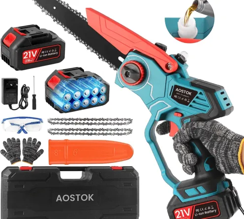 Rechargeable Mini Chainsaw Cordless with Powerful Brushless Motor