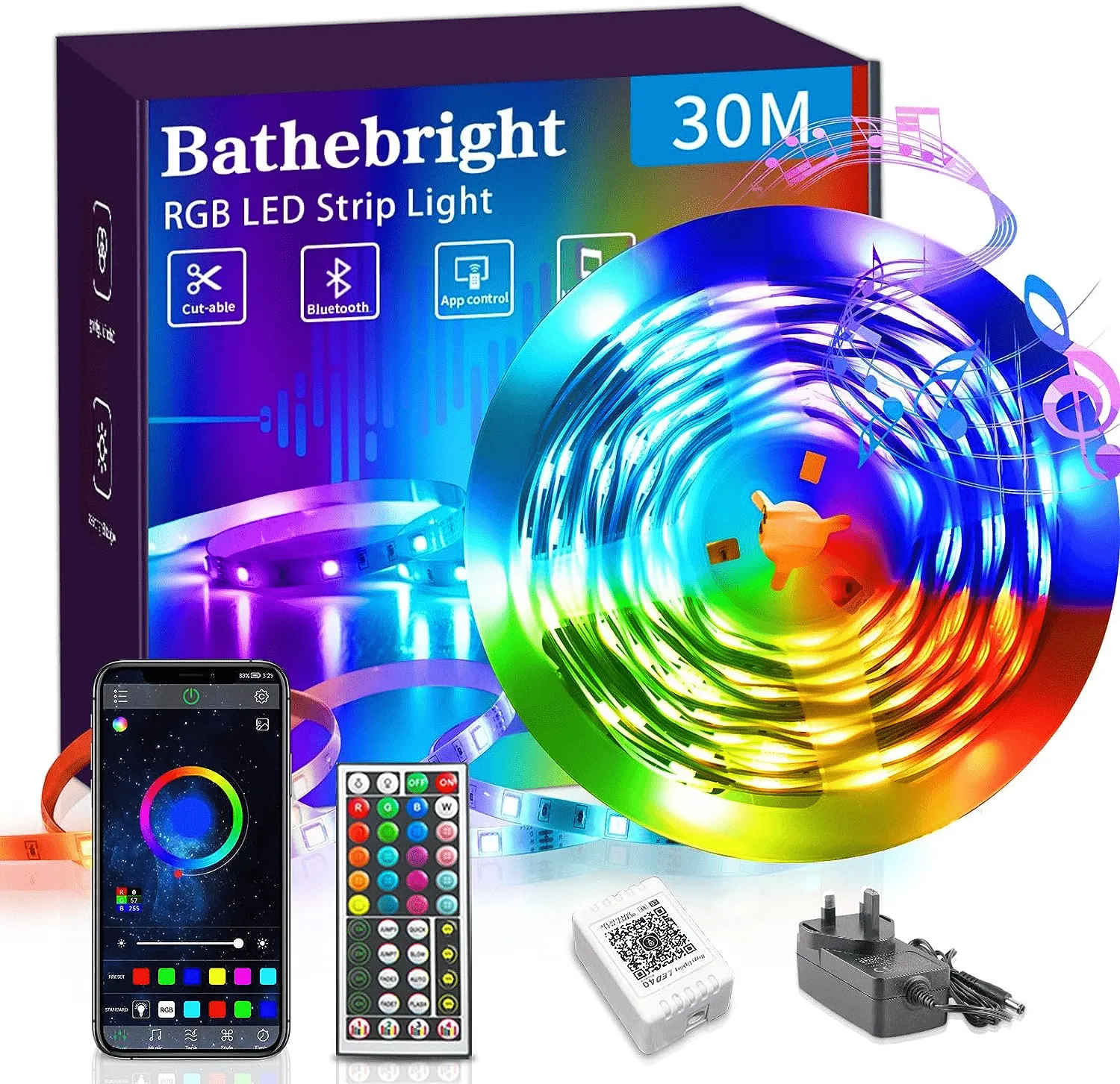 RGB Bluetooth Color Changing Flexible LED Light Strips