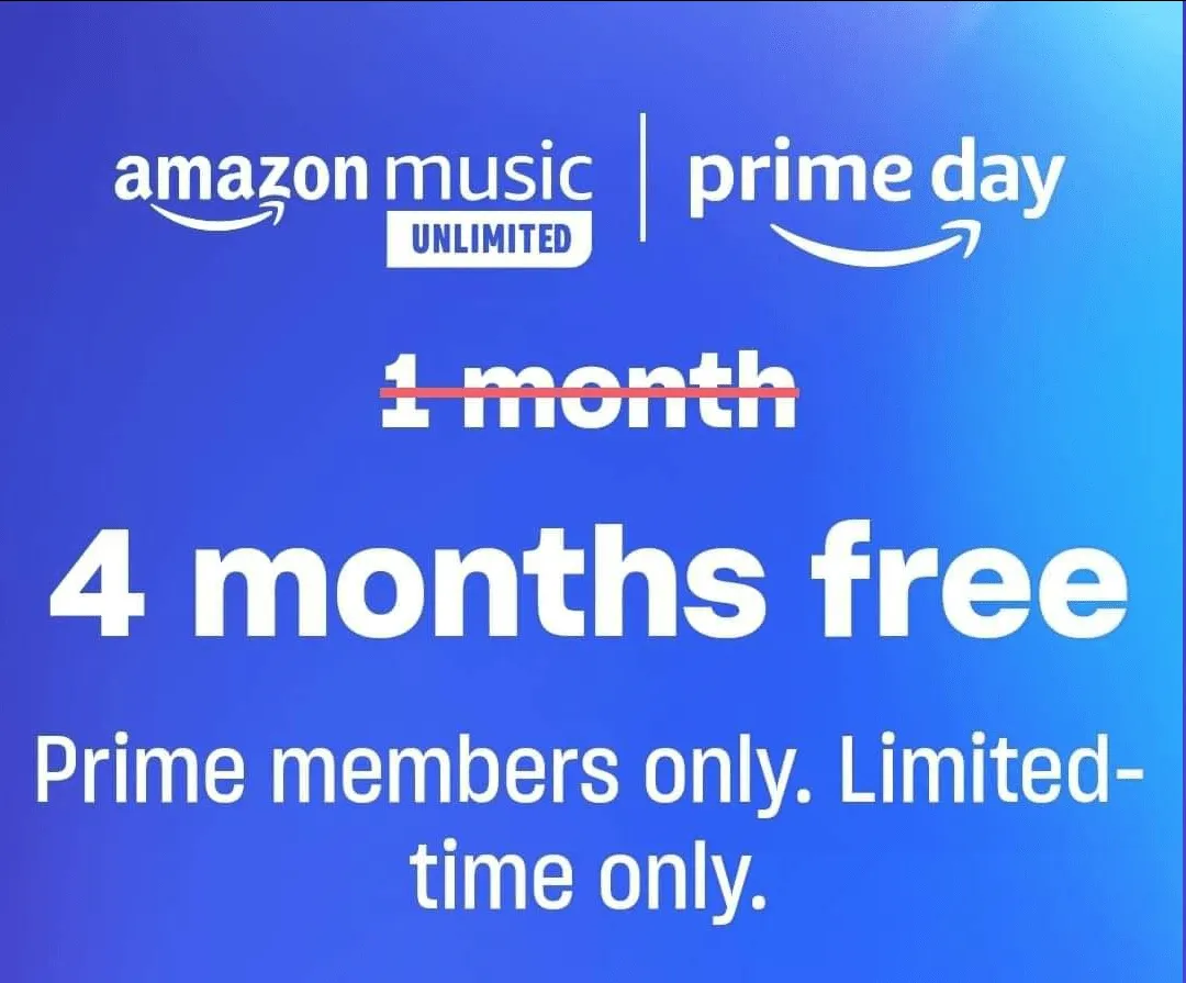 Get 4 months FREE Amazon Music Unlimited