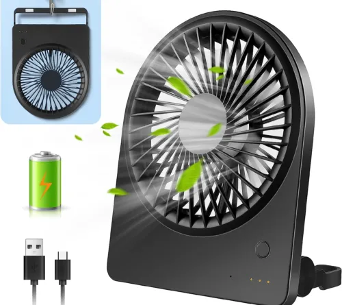 Desk Fan Silent Powerful USB Fan Battery Powered