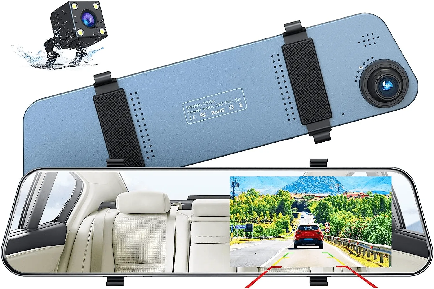 Mirror Dash Cam for Cars Rear View Mirror Camera