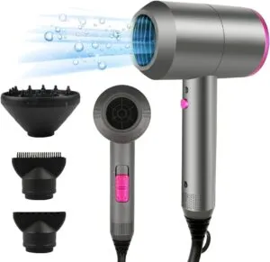 Professional Ionic Hairdryer with Powerful AC Motor Quick Drying