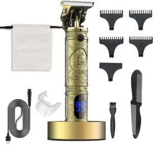 Retro Engraving Electric Cordless Barber Hair Cutting Machine