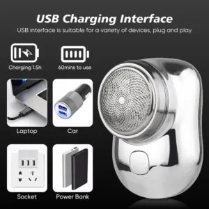 Mini Shaver Portable USB Rechargeable Electric Shaver