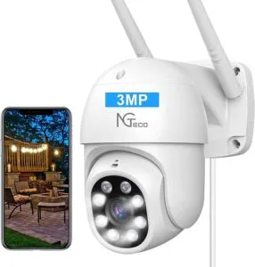 Security Outdoor WiFi Camera Surveillance with Spotlight Night Vision