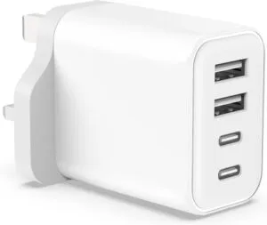 40W USB C Charger Plug for iPhone Power Wall Adapter