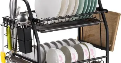 Rust-Proof Dish Drainer With Utensil Holder