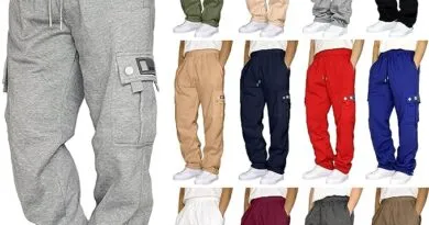 Cargo Trousers for Men Loose Fit with Drawstring Elasticated Waist