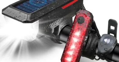 Bike Light Solar and USB Rechargeable Bicycle Light Set