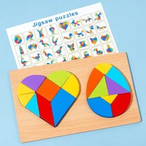 Shapes Learning Toys Wooden Jigsaw Puzzles for Toddler