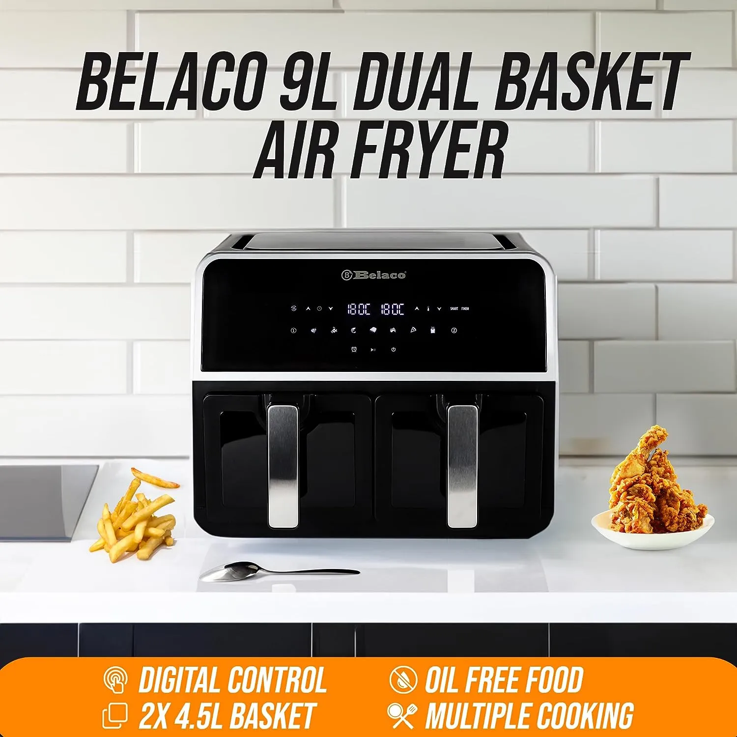 Dual Zone Air Fryer with Rapid Air Circulation