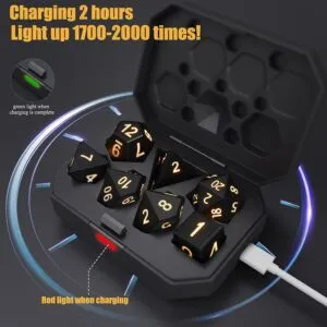 Dice Set for Dungeon and Dragons Rechargeable Luminous