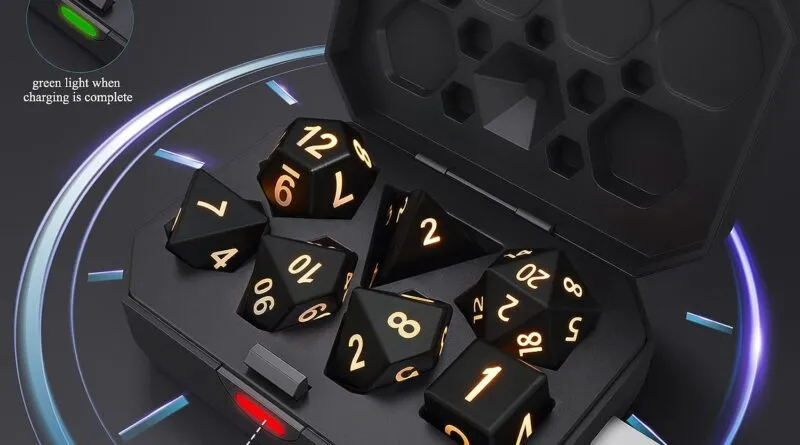 Dice Set for Dungeon and Dragons Rechargeable Luminous