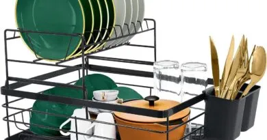 Dish Dryer Rack with Removable Drip Tray for Kitchen