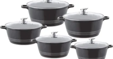 Non-Stick Coated Casserole Set with Vented Glass Lids