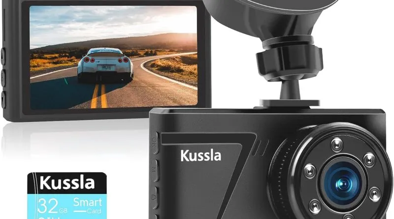 Screen Car Camera FHD Dashcam Front with SD Card