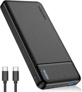 Portable Charger Slimmest USB C Power Bank Fast Charging