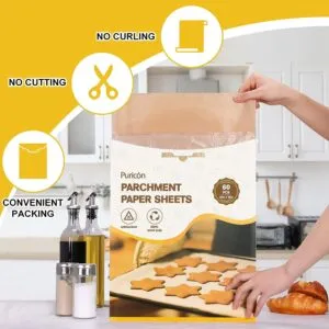 Pre-Cut Baking Parchment Paper Sheets for Kitchen Cooking