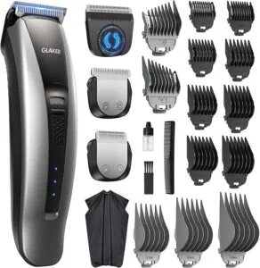 Cordless Hair Clippers for Men with Detachable Blades and Turbo Motor