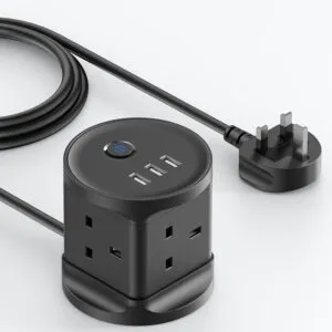 Cube Extension Lead with USB and Switch