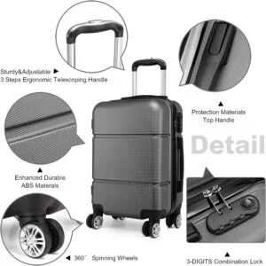 Travel Carry On Hand Cabin Luggage Hard Shell