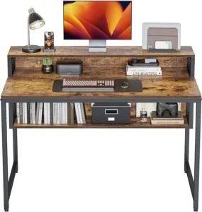 Computer Home Office Small Desk Table with Storage Shelf