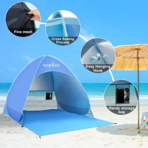 Portable Beach Sun Shade Automatic Lightweight Pop Up Beach Tent