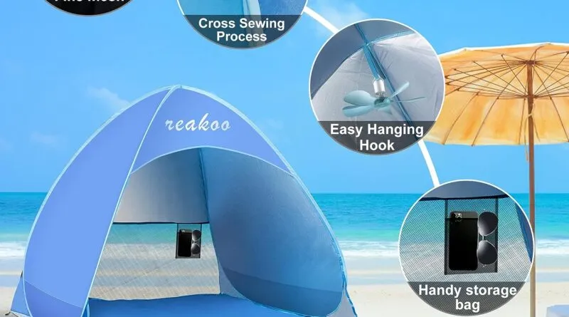 Portable Beach Sun Shade Automatic Lightweight Pop Up Beach Tent