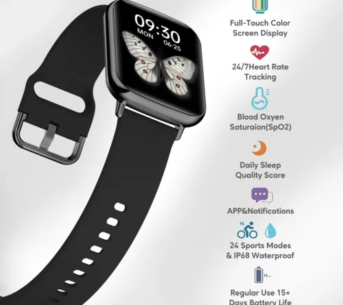 Full Touch Screen Fitness Tracker with Sleep Monitor