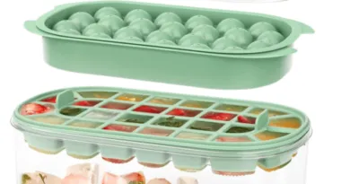 Ice Cube Tray with Non-Spill Removable Lid