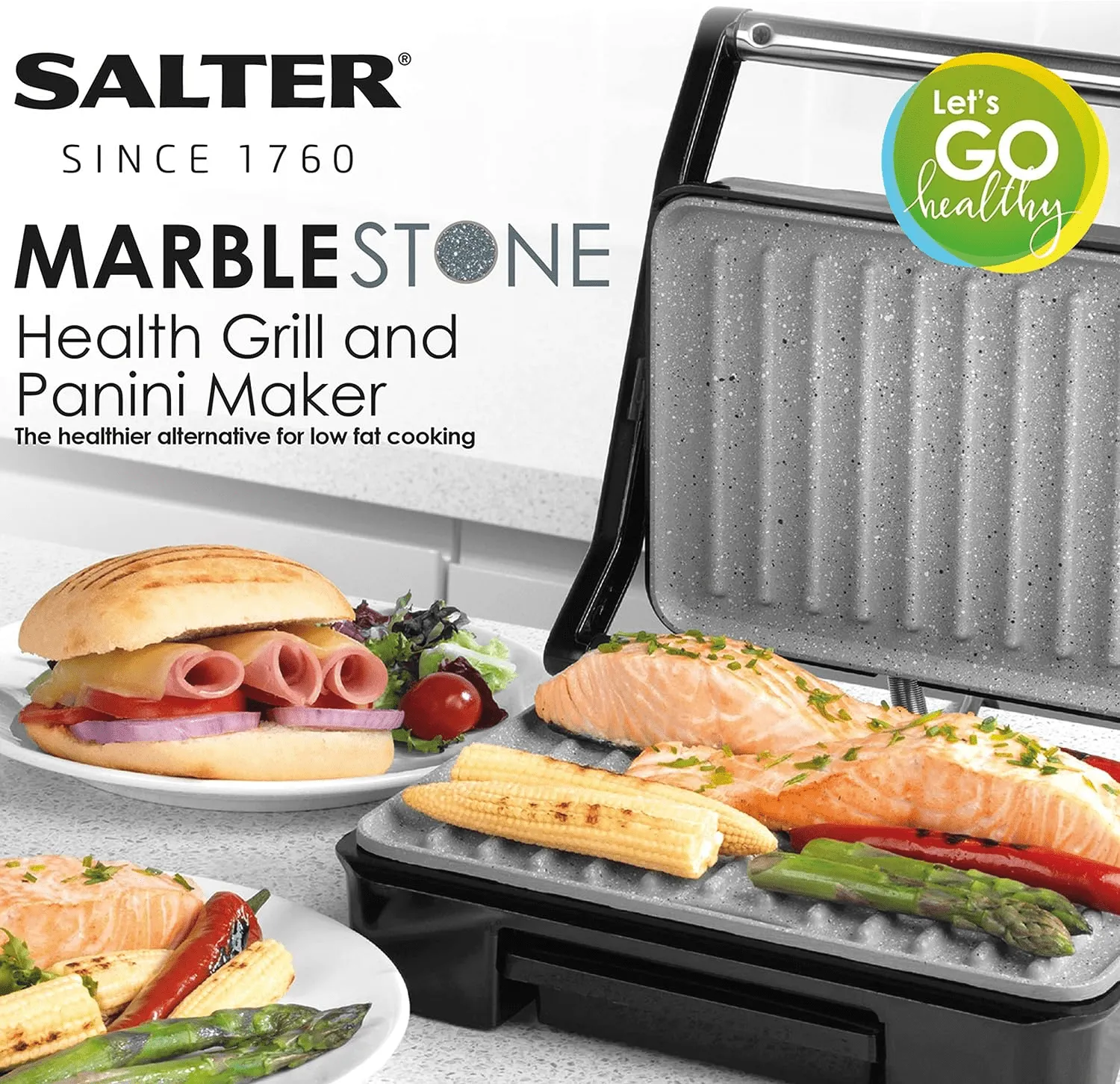 Marblestone Health Grill and Panini Press Sandwich Toaster