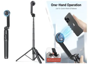 Magnetic Extendable and Portable Selfie Stick Tripod