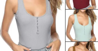 Women Sleeveless Bodysuit Scoop Neck Cotton Basic Tank Top