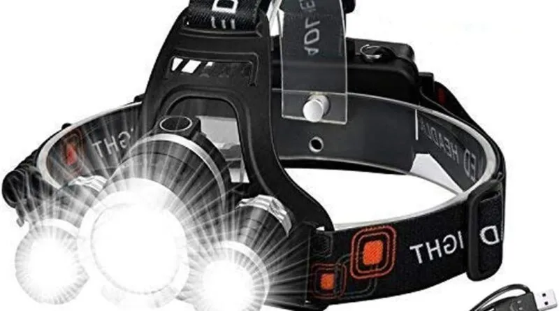 Rechargeable Headlight with Super Bright LED Lamp Hands-Free Flashlight Head Torch