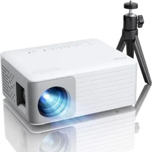 Mini Portable Projector with Tripod Multimedia Home Theater