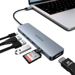 USB C Hub Adapter with 4K HDMI Card Reader Multiport 