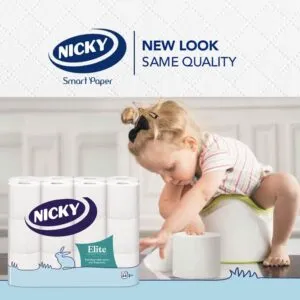 Nicky Elite Scented Toilet Tissue 24 Rolls of White Toilet Paper