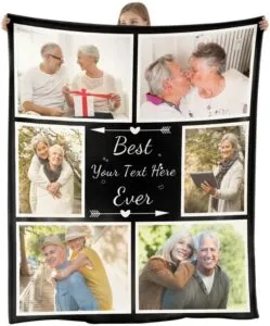 Custom Blanket with Personalised Photos and Texts