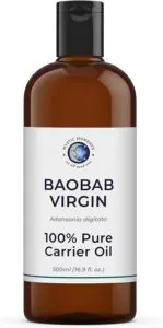 Baobab Oil 500ml Pure and Natural Oil Perfect for Hair Face Nails, Aromatherapy Massage and Oil Dilution