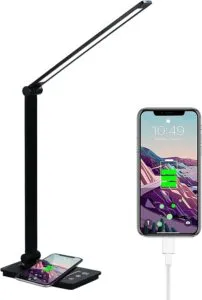 Desk Lamp with Wireless Charger Table LED Lamp 