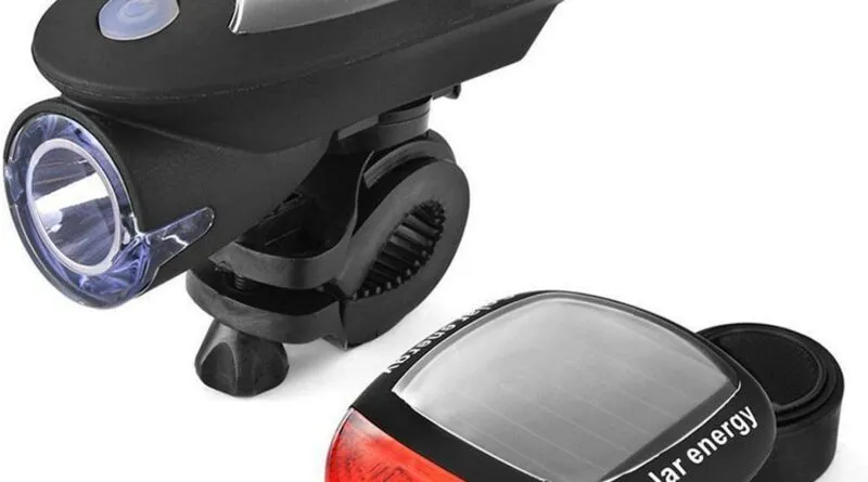 Rechargeable Solar Powered Bike Light Set