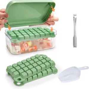 Ice Cube Tray with Lid and Storage Easy Press Type Ice Cube Maker